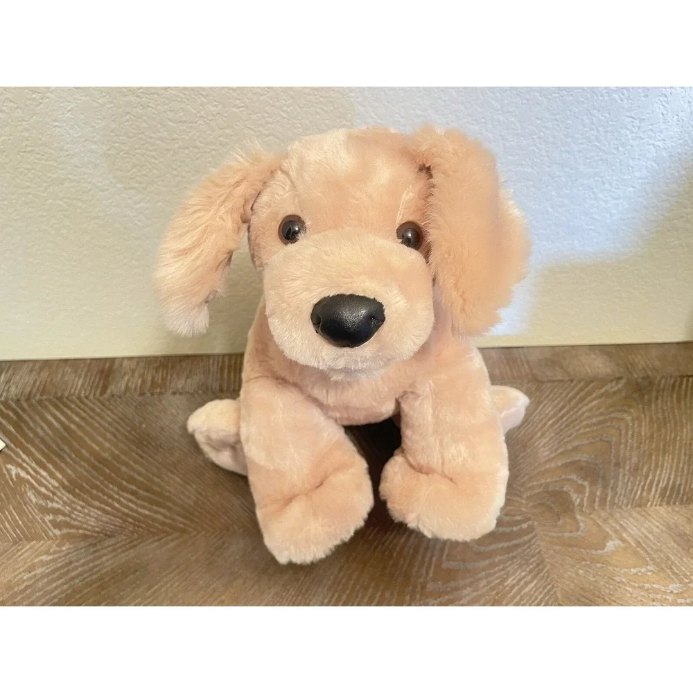 Build A Bear Dog Yellow Blonde Tan Labrador Red Collar Plush‎ BAB